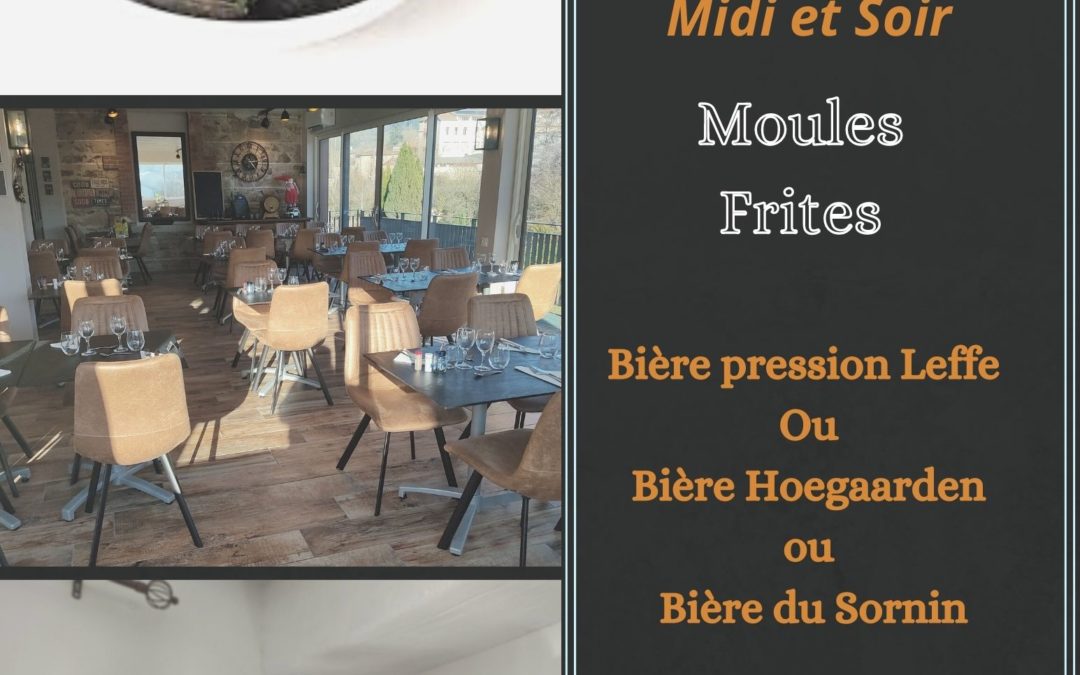 Menu spécial Moules/Frites et bière artisanale